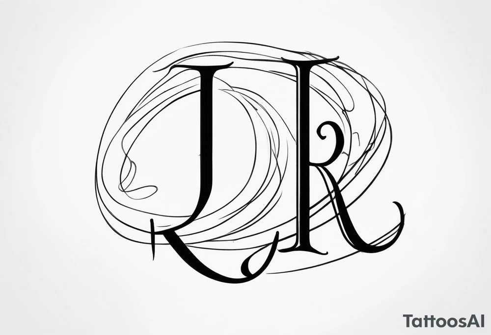 J and R initials tattoo idea