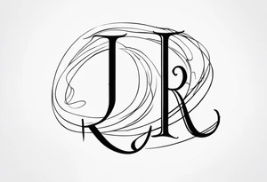 J and R initials tattoo idea