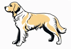 a golden retriever in plain white karate gis tattoo idea