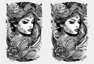 upper arm sleeve with musical notes and lyrics from the song Everlong tattoo idea