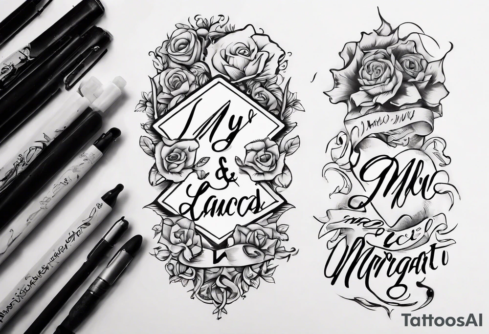my kids' names: Lucas and Margaret and something that symbolizes love tattoo idea