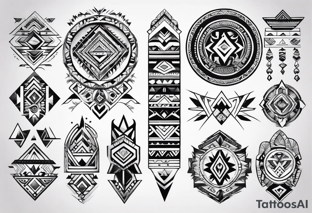 Navajo tribe symbols for forearm tattoo idea