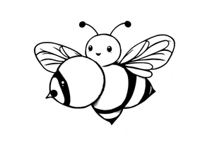 Cute bee tattoo idea