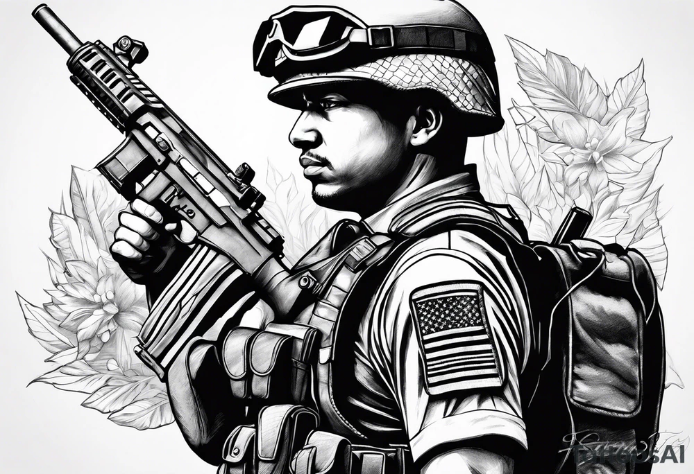 Army police soldier tattoo idea