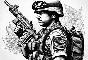 Army police soldier tattoo idea