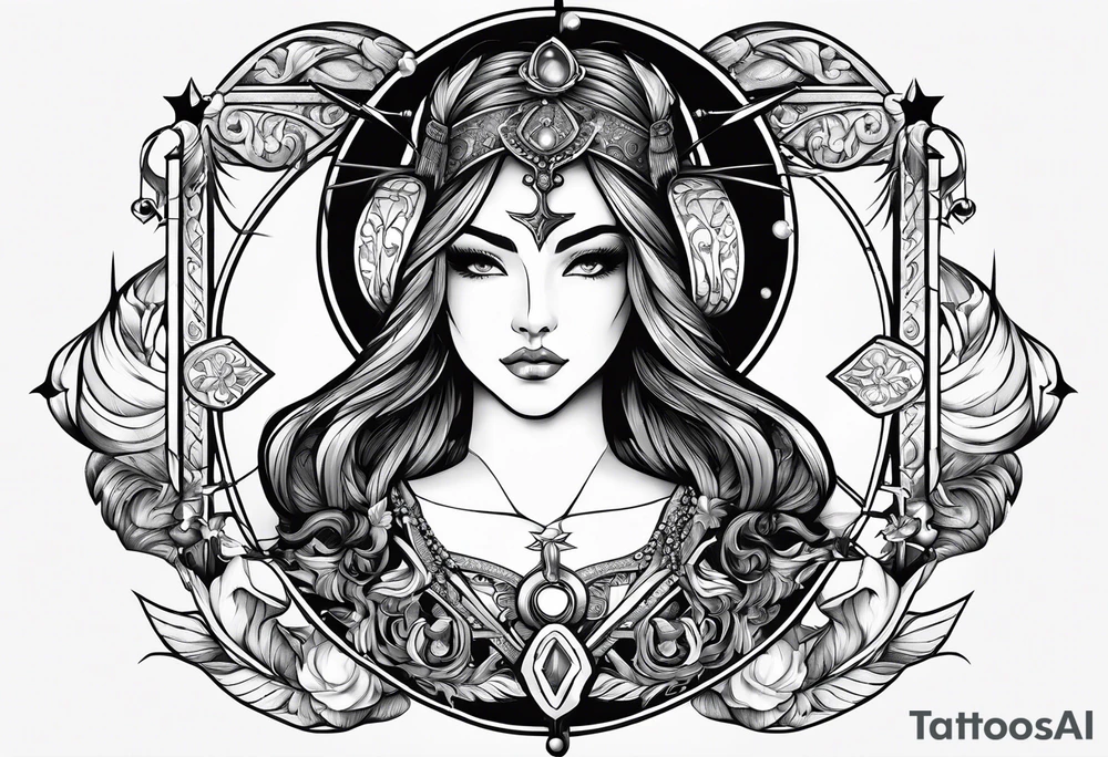 Half Taurus Half Gemini, split down the middle by an arrow. Astrology tattoo idea Half Taurus Half Gemini, split down the middle by an arrow. Astrology tattoo idea
