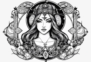 Half Taurus Half Gemini, split down the middle by an arrow. Astrology tattoo idea