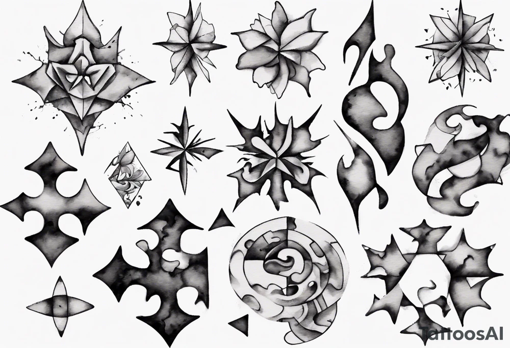 piece of puzzle tattoo idea