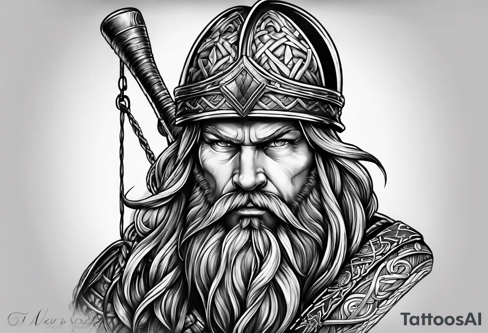 bad ass viking fisherman tattoo idea