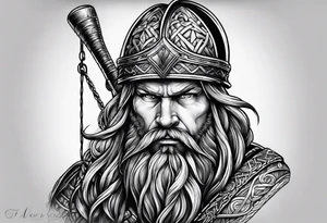 bad ass viking fisherman tattoo idea