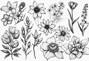 Vancouver island wildflowers tattoo idea