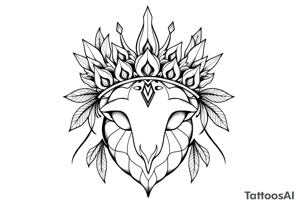 Majestic crown pineapple vagina and anus tattoo idea