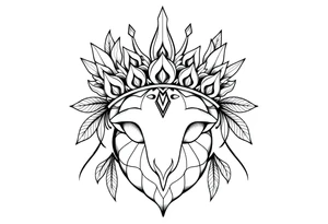 Majestic crown pineapple vagina and anus tattoo idea