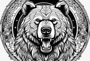 Japanese bear tattoo idea
