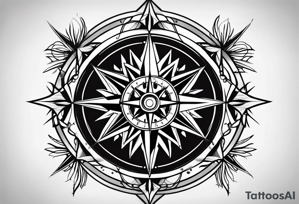 compass rose tattoo idea