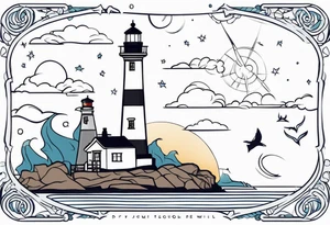 sailor joe lighthouse tattoo idea