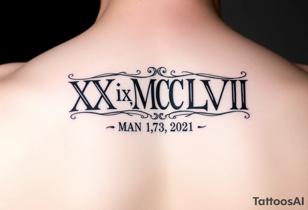 XXX_IX_MCMXLVII date tattoo idea