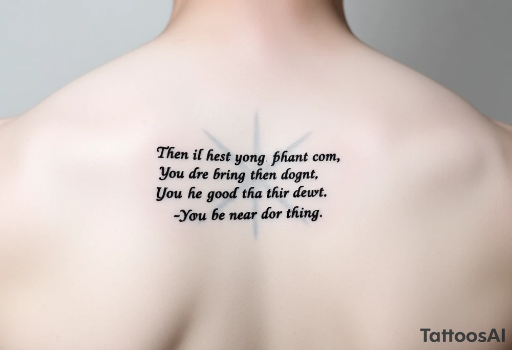 Song lyrics tattoo idea