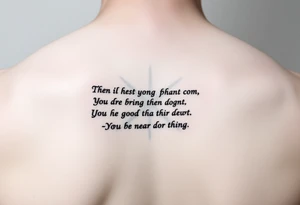 Song lyrics tattoo idea