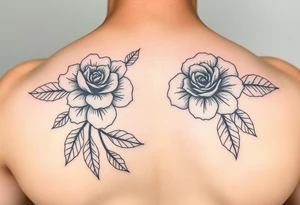 Floral tattoo showing the dissonance between a people pleaser and a rebel tattoo idea
