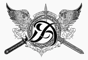 Valhalla sword viking funeral tattoo idea