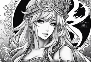 Itadori from anime magic battle tattoo idea