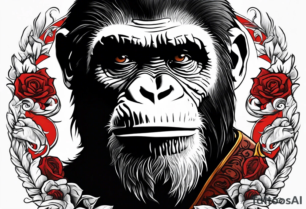 Caesar from the movie planet of the apes tattoo idea