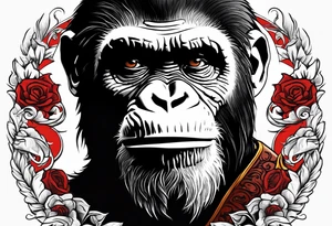 Caesar from the movie planet of the apes tattoo idea