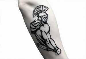 Imaginez le Colisé  en arrière-plan  un gladiateur romain tattoo idea