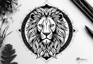 Leo zodiac tattoo idea