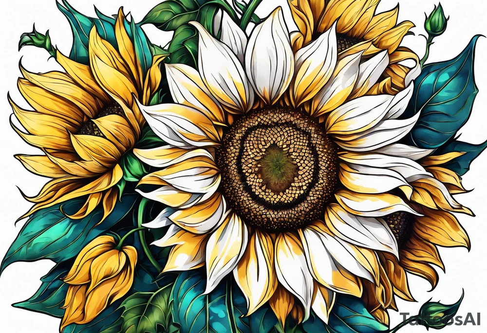 Sunflower for a male tattoo tattoo idea