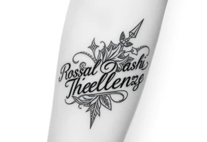 Combine the names rosela dashi and thellenze for a tattoo tattoo idea