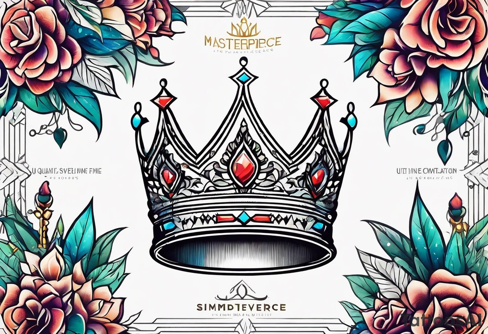 his and her crowns. Crowns only. Simplistic and detailed. fine lines tattoo idea