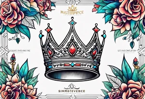his and her crowns. Crowns only. Simplistic and detailed. fine lines tattoo idea