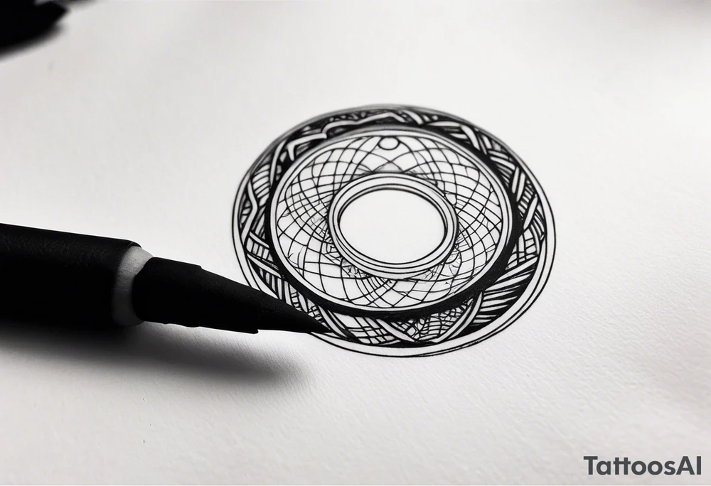 A tattoo that resembles ring for my finger with the word "the universe" tattoo idea