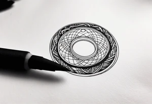 A tattoo that resembles ring for my finger with the word "the universe" tattoo idea