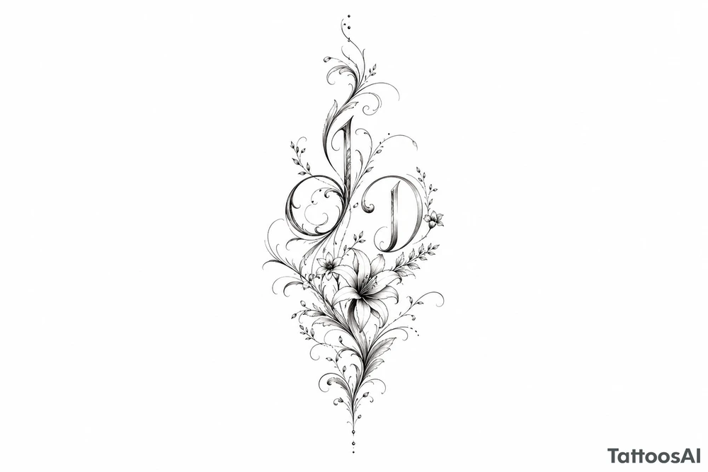 do a j and d but where u cannot see them easily tattoo idea
