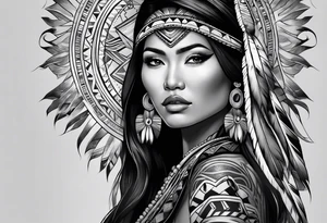 Navajo woman tattoo idea