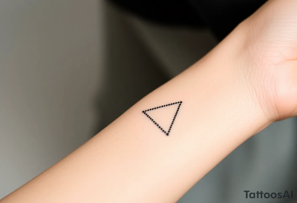 A small tattoo (2x2cm) on my wrist to represent my lesbian identity, but in a subtle way. Fine line. Triangle. tattoo idea