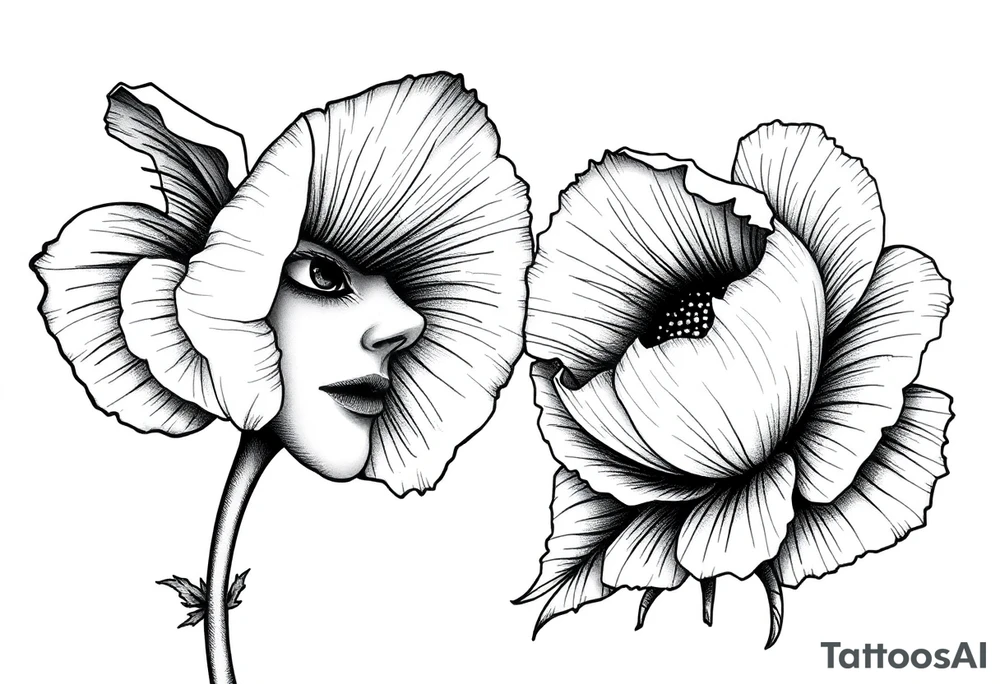 Violet and poppy tried together tattoo idea