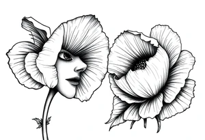 Violet and poppy tried together tattoo idea