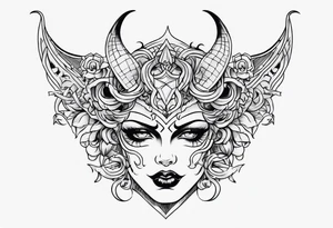 demon pinup tattoo idea