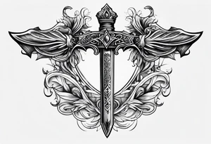 dagger inside shadow cloak tattoo idea