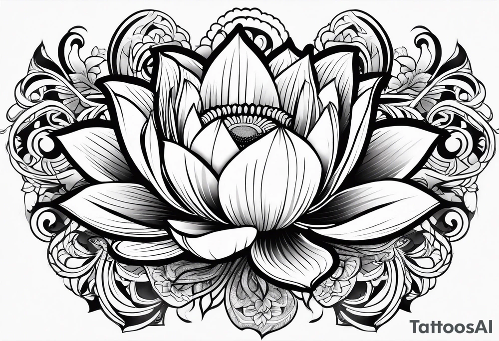 Lotus flower tattoo idea