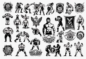Wrestling tattoo idea