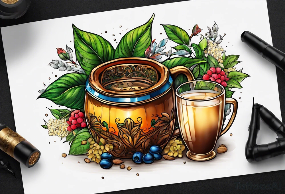 Yerba mate tattoo idea