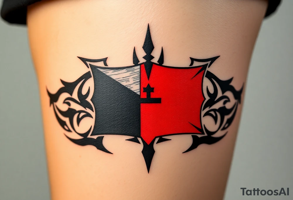A Czech flag designed as a tribal tattoo tattoo idea