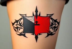 A Czech flag designed as a tribal tattoo tattoo idea