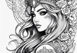 The beautiful and damned princess tattoo idea