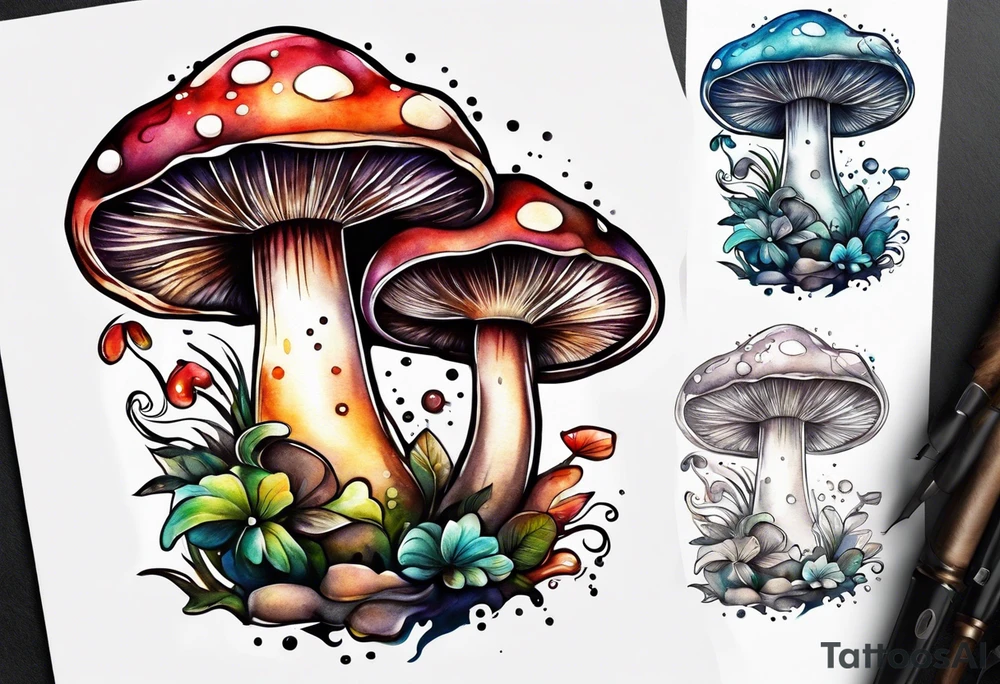 "Graceful Mushrooms" tattoo idea